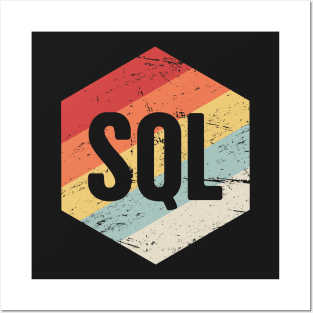 Retro SQL Programming Icon Posters and Art